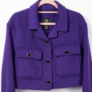 House of Harlow 1960 Retro Purple Wool Jacket Coat Sz XS